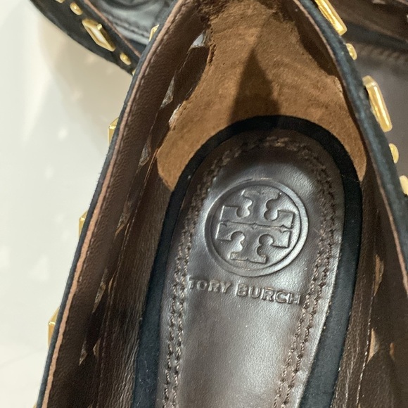 Tory Burch Black Flats Suede Ballerina Flats Kingsbridge Size 6.5 - Picture 7 of 15